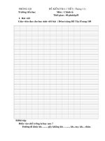 Đề & đáp án kiểm tra tháng 11 Tiếng Việt 3