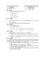 Gợi ý bài thi Toán 10 Đà Nẵng năm 2010