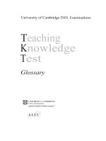 Teaching Knowledge Test Glossary