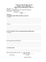 biên bản sinh hoạt lớp