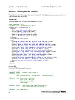 Appendix – Listings of our samples