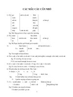 Mẫu câu cần nhớ