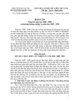BÁO CÁO TỔNG KẾT NĂM HỌC 2008-2009