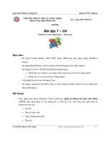 Bài tập 7 – C# Windows Form Application - Advanced