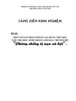 1 so PP tao hung thu cho HS khi hoc chuyen de phong chong te nan xa hoi