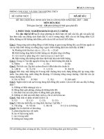 Đề HSG hoá 9 -2007