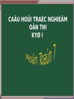 Ôn tập học kì I (Trắc nghiệm)