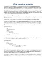 Số bạn bè và số hoàn hảo