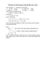 đề thi KS HSG Đầu năm (hay)
