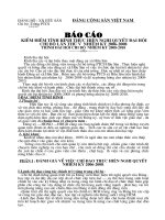 bao cao dai hoi chi bo 2006-2009