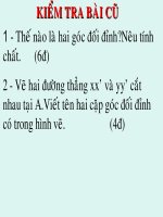 Tiết 7: các góc tạo bởi...