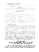 Góp ý văn kiện đại hội Hội LHTN Tỉnh