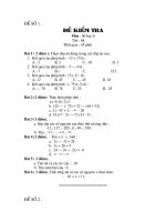 đề kiểm tra toán 6 - T68