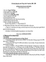 ke hoach mon tieng anh