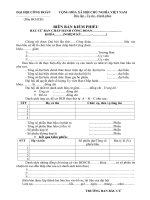 Biên bản bầu BCH CĐCS