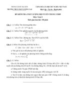 Đề kiểm tra đội tuyển tháng 3/2009