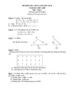 Chuẩn kiến thức HK II