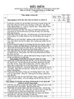 bieu diem danh gia chi bo hang nam