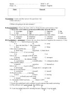 Bài kiểm tra số 1 AV 6 + 8