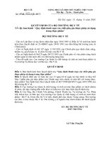 Quy định danh mục các chất phụ gia được phép sử dụng trong thực phẩm