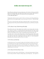 8 điều nên tránh khi tạo CV 