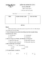 Toán 4 (lần 4) năm 2007