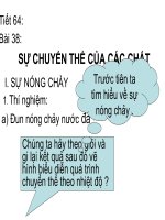 Tiết 64: SỰ CHUYỂN THỂ CỦA CÁC CHẤT