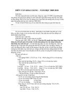 Diễn Văn khai trường - Năm học 2009 - 2010