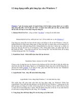 12 ỨNG DỤNG CHO WINDOW 7.