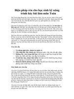 Biện pháp rèn cho hs kỹ năng làm bài môn Toán