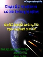 sao chổi sao băng hành tinh tí hon