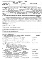 bai kiem tra tieng anh 6