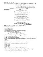 Đề khảo sát chất lượng đầu năm Môn TV lớp 3