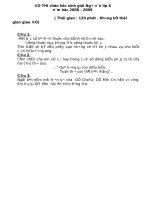 Đề thi HSG Văn 6 (2009)LTV_Quy Nhơn Đề 2