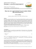 Heat rate curve approximation for power plants without data measuring devices