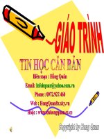 Tin học căn bản_Biên soạn Hồng Quân