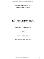 KHDH công nghệ 10