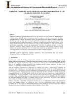 IMPACT OF EMPLOYEE MOTIVATION ON CUSTOMER SATISFACTION STUDY OF AIRLINE INDUSTRY IN PAKISTAN 