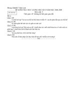 Đề kiểm tra Học kỳ II Môn Sinh