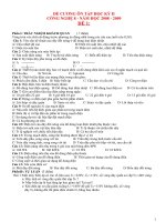 Đề cương HKII - CÔng nghệ 8 (2008 - 2009)