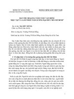 Bài thu hoạch 4 năm thực hiện cuộc vận động học tập và làm theo tấm gương đạo đức Hồ Chí Minh