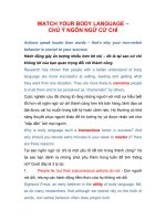 WATCH YOUR BODY LANGUAGE