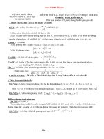 ĐỀ THI THỬ ĐẠI HỌC, CAO ĐẲNG NĂM HỌC 2012-2013 Môn thi: Toán, khối A,B,A1
