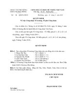 QUYẾT ĐỊNH TỔ TRƯỞNG TỔ CÔNG ĐOÀN