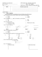 DỀ THI CUỐI KÌ I
