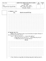 De thi KSCL dau nam mon TV lop 3 09 - 10