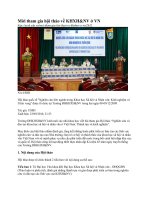 Thông báo Hội thảo khoa học