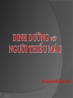 Dinh dưỡng với người thiếu máu