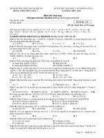 Đề thi thử đại học Diễn Châu 3 môn Hoá 2010