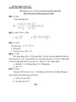 ĐỀ KHẢO SÁT TUYỂN SINH LỚP 8 NĂM HỌC 09-10